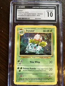 Ivysaur 002/034 CLV Classic Collection Venusaur Lugia Deck Pokemon CGC 10 💎 - Image 1
