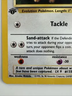 Eevee First Edition Team Rocket 55/82 Pokemon TCG MP - Image 4