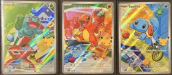 Kanto Region Pokemon TCG First Partner Illustration Bulbasaur Charmander English - Image 1