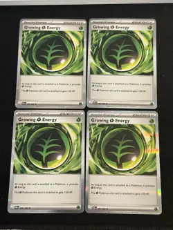 4X Growing Grass Energy 086/088 Playset Pokemon Perfect Order Holo - Image 1