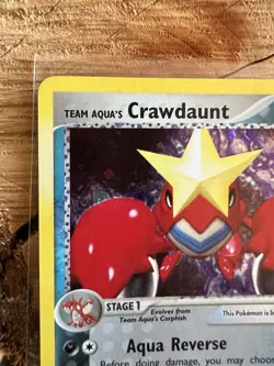 2004 POKEMON EX TEAM MAGMA VS TEAM AQUA #2 TEAM AQUA'S CRAWDAUNT HOLO CARD - Image 2