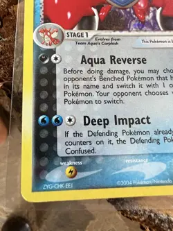2004 POKEMON EX TEAM MAGMA VS TEAM AQUA #2 TEAM AQUA'S CRAWDAUNT HOLO CARD - Image 4