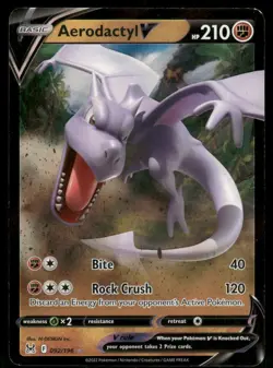 Aerodactyl V 092/196 Ultra Rare Holo NM Pokemon SWSH11: Lost Origin - Image 1