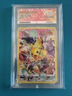 Pokemon TCG Pikachu 160/159 Crown Zenith Ace 10 - Perfect Subgrades - Image 1