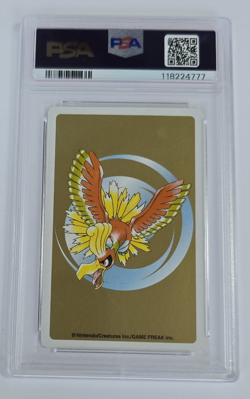 2000 Japanese Pokemon Quilava 7 of Clubs #156A Gold Playing Card PSA 10 Gem Mint - Image 2