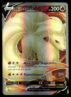 2020 Sword & Shield - Vivid Voltage Ninetales V Basic/Rare Ultra #177 - Image 1