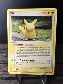 2005 Pokemon Ditto (Pikachu) 63/113 Ex Delta Species Non-Holo Regular - Image 1