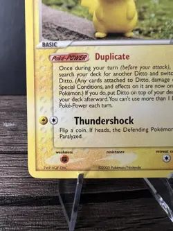 2005 Pokemon Ditto (Pikachu) 63/113 Ex Delta Species Non-Holo Regular - Image 5