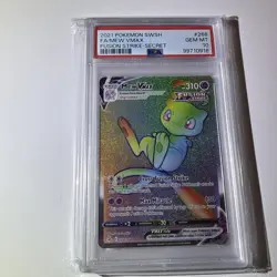 Pokemon Mew VMAX 268/264 Fusion Strike Secret Rare Holo PSA 10 2021 - Image 1
