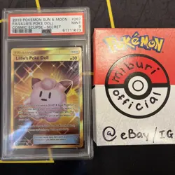2019 Pokemon Cosmic Eclipse Lillie's Poke Doll Gold Secret 267/236 PSA 9 Mint! - Image 1