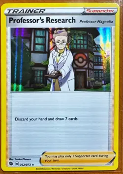 Pokemon Trainer PROFESSORS RESEARCH 062/073 Champions Path Holo - Image 1