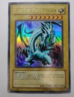 Yugioh: Blue-Eyes White Dragon - LOB-001 - Ultra Rare - Unlimited MP Authentic - Image 1