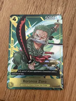 One Piece Roronoa Zoro Championship Event Pack 2024 CS Stamp English Promo P-042 - Image 1