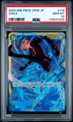 One Piece Japanese OP06 SANJI Secret Rare PSA 10 #119 - Image 1