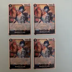 4X Monkey D Luffy R OP15-092 Adventure on Kami’sIsland One Piece OP15 PLAYSET NM - Image 2