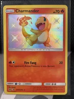 Pokemon Charmander TCG SV6/SV94 Hidden Fates Shiny Vault Holo Rare Card - Image 1