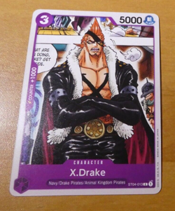 ONE PIECE PROMO ENGLISH CARD GAME CARTE ST NAVY X.DRAKE ST04-013 TCG NEUF - Image 1