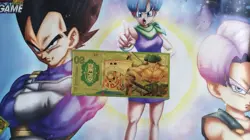 Billet gold dore One Piece Roronoa Zoro card carte Banknote Goodies Ticket 2 - Image 1