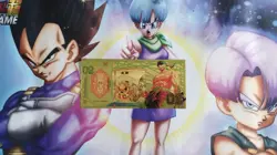 Billet gold dore One Piece Roronoa Zoro card carte Banknote Goodies Ticket 2 - Image 1