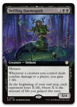 Defiling Daemogoth (Extended Art) #75 NM Commander: Secrets of Strixhaven - Image 1