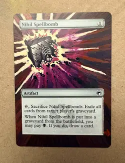 Nihil Spellbomb ALTERED (Scars of Mirrodin) extended art hand painted! v.1 - Image 1