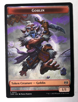 Goblin (0012) / Warrior (0013) Double-Sided Token Tarkir: Dragonstorm MTG NM - Image 2