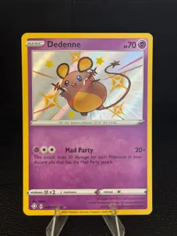Dedenne SV051/SV122 Rare Shiny Shining Fates Shiny Vault Pokemon Near Mint - Image 1