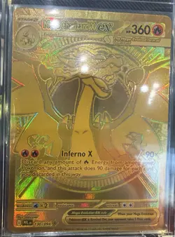 Pokemon Mega Charizard X ex Gold 130/094 Phantasmal Flames English Hyper Rare - Image 1