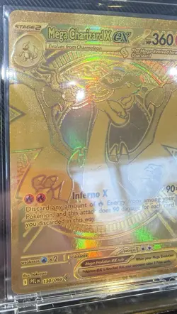 Pokemon Mega Charizard X ex Gold 130/094 Phantasmal Flames English Hyper Rare - Image 2