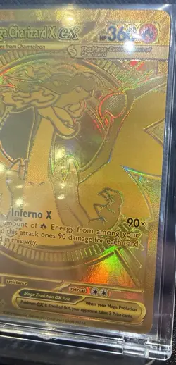 Pokemon Mega Charizard X ex Gold 130/094 Phantasmal Flames English Hyper Rare - Image 3