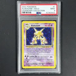 Pokemon Alakazam Legendary Collection Holo Rare #1 PSA 9 Mint Graded Card - Image 1