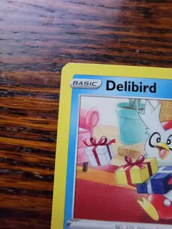 Delibird - Pokemon Chilling Reign Error Card - Misalignment dots - Miscut - Image 2