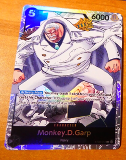ONE PIECE ENGLISH CARD HOLO PROMO GAME CARTE MONKEY.D.GARP ST06-012 ST EN NEUF - Image 1