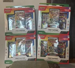 Pokemon TCG 4x First Partner Illustration Collection Series 1 Promo Box English - Image 1