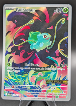 Pokemon TCG Bulbasaur 133/132 Mega Evolution Stamped Enhanced Booster Promo - Image 1