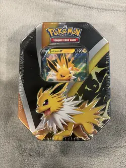 Pokemon TCG: Eevee Evolutions Tin (Jolteon V) Sealed New Tin 4 Boosters 820650809057 - Image 1