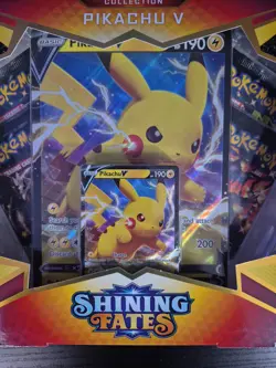 Pokemon TCG Shining Fates Pikachu V Collection Box - NEW FACTORY SEALED - Image 5