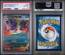 2025 POKEMON PFL EN-PHANTASMAL FLAMES #056 MEGA GENGAR EX PSA 10 - Image 3