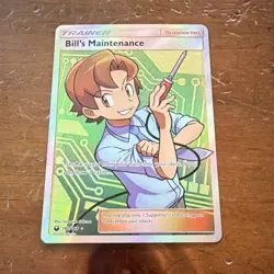 Pokemon Bill's Maintenance Full Art Holo Ultra Rare 162/168 Sm-Celestial Storm - Image 1