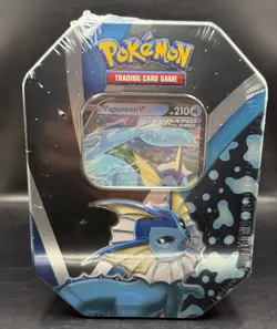 Pokemon TCG Eevee Evolutions Tin 2021 [ Vaporeon V ] NEW 820650809057 - Image 1