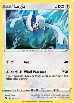 Lugia 132/185 Holo R Vivid Voltage Pokemon Holo NM/M - Image 1