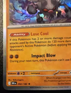 Annihilape 092/182 Holo Rare Scarlet & Violet: Destined Rivals Pokemon TCG - Image 4