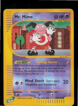 Mr. Mime (95a) 95a/147 Common Aquapolis Pokemon Reverse Holo Heavily Played - Image 1