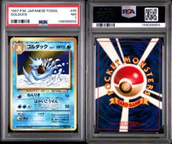 1997 Pokemon Japanese Fossil - GOLDUCK #55 - PSA 7, NEAR MINT Fresh Slab! - Image 3