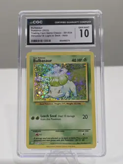 CGC 10 GEM MINT Bulbasaur 001/034 CLV TCG Classic Venusaur Deck Holo Pokemon - Image 1
