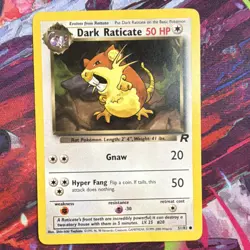 Pokemon Dark Raticate Team Rocket Rare Regular Stage 1 50 HP 51/82 English - Image 1