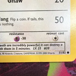 Pokemon Dark Raticate Team Rocket Rare Regular Stage 1 50 HP 51/82 English - Image 2