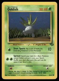 Oddish 58/64 Common Jungle Pokemon Unlimited Lightly Played - Image 1
