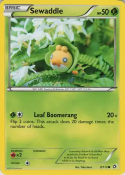 Sewaddle (9) 9/113 Common Legendary Treasures Pokemon Lightly Played - Image 1