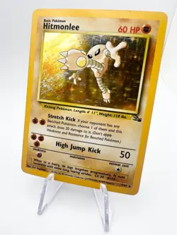 Hitmonlee 7/62 Fossil Holo WoTc Pokemon TCG MP - Image 1